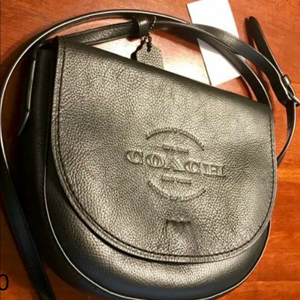 Coach crossbody “Saddlebag” black bag